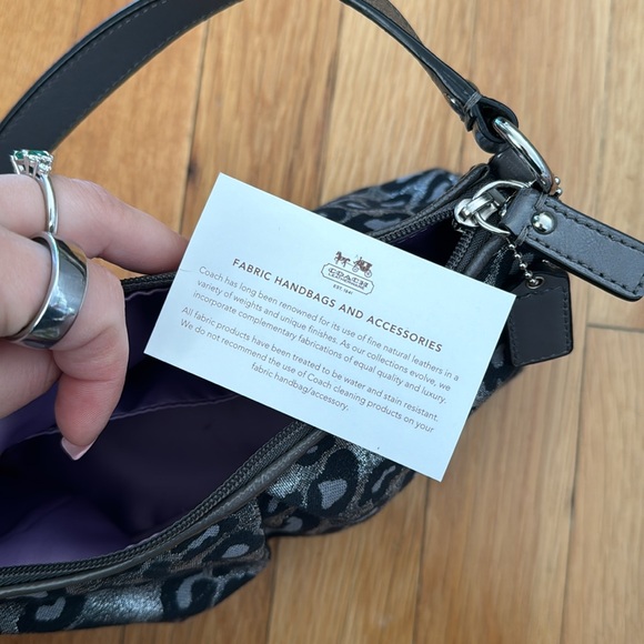 Coach Patterned Leather Trim Y2K Bag - Picture 6 of 8